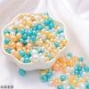3-8mm ABS Iridescente Perfurado Pérola Artificial Redonda Contas Soltas Artesanal DIY Acessórios Macaron Caixa de Maquiagem Enchimento de Contas