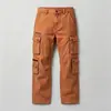 Jeans de Pierna Ancha con Salpicaduras Pintados a Medida para Hombre Jeans de Pierna Ancha con Múltiples Bolsillos Estilo Graffiti para Hombre Jeans para Hombre de Marca Trendy Americana