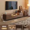 Móvel de TV para sala de estar, novo modelo 2026, armário de armazenamento para apartamentos pequenos, combinação integrada de mesa de centro retrátil e móvel de TV