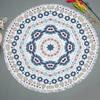 Toalla de Playa Redonda Personalizada Microfibra Moda Bohemia Borla Patrón Geométrico Impreso Toalla de Baño Toalla