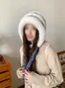 Chapéu de Pelúcia Versátil para Aquecer o Rosto, Chapéu Lei Feng Protetor de Orelhas para Outono e Inverno, Bonito e Quente
