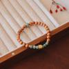 Nuevo Estilo Chino Personalizado Cristal de Fresa Natural Pulsera de Sándalo Barbie Pulsera Femenina Elegante de Nicho Joyería de Mano de Jade Vintage
