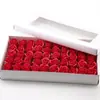 Dia das Mães flor de sabão rosa de três camadas atacado decoração de cabeça de flor de sabão caixa de presente buquê presente fabricantes de flores artificiais