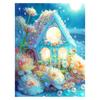 Casa de Conto de Fadas na Nuvem Pintura Diamantada Diamante Completo Estilo Sonhador Sala de Estar Parede de Fundo do Sofá Adesivo Bordado Diamante Ponto Cruz Diamante Completo 5D