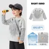 Camiseta Manga Longa Falsa Duas Peças de Desenho Animado para Meninos YOOOU, Novo Estilo Outono 2026 Blusa Primavera/Outono para Bebês e Crianças Pequenas