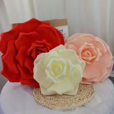 Vendas diretas da fábrica grande simulação PE flor fundo plano espuma flor rosa flor parede fundo layout janela decoração flor