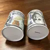 Alcancía de Monedas de Dólar Lata de Hojalata Banco de Ahorro en Euros Caja de Almacenamiento de Monedas Solo Entra No Sale Caja de Almacenamiento de Dólares