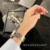 Adequado para Applewatch8 Apple Watch Iwatch567 Pulseira de Couro e Metal Pulseira Espiga de Trigo Se
