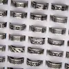 Anillo de acero inoxidable con código mixto y cruzado, anillo de titanio de venta caliente transfronteriza, venta al por mayor directa de fábrica, joyería