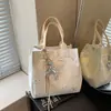 Bolsa de Mano de Tela Brillante con Estrellas Estilo Coreano Nueva Primavera Gran Capacidad Bolso de Hombro Único Bolso de Mano de Moda para Viajes y Uso Diario