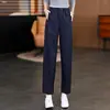 Procesamiento Personalizado Otoño 2026 Pantalones Casuales para Mujer Rectos Cintura Alta Cintura Elástica Versátiles Holgados Adelgazantes Buena Caída