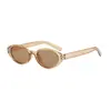 Gafas de Sol Retro Ovaladas con Tachuelas de Estrella Europeas y Americanas Transfronterizas para Lluvia Unisex Protector Solar para Exteriores