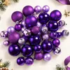 Bolas de Navidad Mixtas de 3/4/6 cm Set de 10 piezas Decoraciones Navideñas Bolas de Colores Bolas Recubiertas de Plástico Adornos para Árbol de Navidad