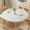 Capa de Mesa Redonda, Toalha de Mesa Elástica Antiderrapante Tudo Incluído, Impermeável, à Prova de Óleo, Anti-Escaldante, Sem Lavagem, Toalha de Mesa Redonda de Hotel