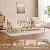 Sillón Individual Sala de Estar Dormitorio Balcón Ocio Silla para Persona Perezosa Casa de Huéspedes Hotel Habitación de Huéspedes Mesa y Silla Estilo Madera Maciza Tamaño Grande