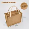Bolsa de Linho Atacado Sacola de Juta DIY Bolsa de Mão de Linho Ecológica Bolsa de Linho Padrão de Logo Imprimível