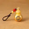 Chaveiro de Cabacinha Giratória do Zodíaco Dourado Imitação, Pingente de Chaveiro de Cabacinha Baifu com os Doze Signos do Zodíaco Peça de Alça