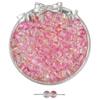 8mm de vidro gelo transparente dupla talão de tinta florescendo contas de ouro DIY artesanal colar pulseira jóias acessórios contas soltas