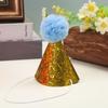 Pajarita Transfronteriza Sombrero de Cumpleaños Niños Mascota Traje de Cumpleaños Perro de Peluche Gato Pajarita Fiesta Disfraz