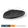 Vajilla de melamina A5 plato para olla caliente negro creativo plato para barbacoa barbacoa imitación porcelana plato rectangular para carne tazón comercial