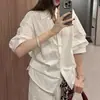 Camisa de Moda Versátil con Cuello Polo Estilo Old Money Blanco para Mujer Primavera y Otoño 2026 Top Casual Holgado
