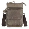 Bolsa para Teléfono Móvil al por Mayor Bolsa de Cintura de Cuero Genuino Bolso Cruzado de Capa Superior de Piel de Vaca para Hombre Bolsa de Cintura para Teléfono Móvil para Hombre