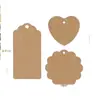 Punto Corazón Largo Onda Redonda Set de 3 Estilos Etiqueta de Papel Kraft DIY Horneado Regalo Etiqueta de Mensaje