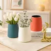 Florero de Plástico, Contenedor Decorativo para Flores, Duradero y No Fácil de Romper, Recipiente Blanco y Azul para Arreglos Florales, Diámetro Grande, para Flores Frescas, Flores Hidropónicas, Flores Secas