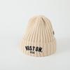 Boné de lã infantil com letras BOSTON, gorro de malha para bebês, chapéu quente de outono e inverno para homens e mulheres, todos os tipos de combinações
