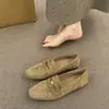 Zapatos Planos de Ante Cuadrados Retro para Mujer 2026 Otoño Nuevo Estilo sin Cordones Cómodos Suela Suave de Corte Medio Zapatos Individuales