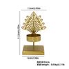Portavelas Minimalista de Metal Estilo Nórdico con Base Cuadrada y Diseño en Forma de Hoja, Arte en Hierro para Ambiente de Sala de Estar y Dormitorio, Base de Metal