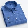 Camisa Oxford Masculina Nova de Algodão Puro Fácil de Cuidar Algodão de Fibras Longas Abotoada Colarinho Pontudo Bolso