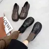 Mocasines de Suela Gruesa para Mujer 2024 Primavera Nuevo Estilo Retro Británico Plataforma Zapatos de Suela Blanda Estilo Universitario Jk Zapatos Pequeños de Cuero