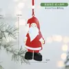 Árvore de Natal Ferro Pintado Pingente Bonito Desenho Animado Natal Velho Boneco de Neve Decorações Cabides de Natal