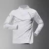 Ropa de entrenamiento de otoño para hombre, ropa deportiva de manga larga para estudiantes de deportes, tops ligeros para correr, ropa casual de fútbol y fitness