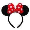 Diadema de felpa estilo coreano para otoño e invierno, con forma de estrella, lazo con orejas de conejo, horquilla de Minnie, adorable y súper linda caricatura de corazón femenino.