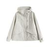 Jaqueta feminina casual japonesa com capuz, nova chegada, vermelha, primavera, durável, à prova d'água, S474177