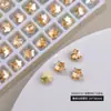 Rinestones de Copo de Nieve con Base Puntiaguda para Uñas, Súper Brillantes Blancos Transparentes y de Colores, Varios Tamaños, Decoraciones de Cristal para Uñas de Forma Irregular al por Mayor
