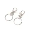 En stock Suministro Directo Aleación de Zinc plateado Hebilla de Pez Hebilla de Perro Set Apertura de 25 mm Llavero Creativo DIY Colgante de Joyería