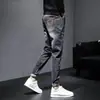 P26 yuan 054# tallas 27-36 azul gris se prefieren grandes cantidades productos en stock pantalones de pedido completo fábrica de origen algodón