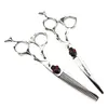 Tijeras de Peluquería Neppson Black Skull Edición Gema de 6.0 pulgadas, Tijeras para Cortar el Cabello, Tijeras Rectas, Tijeras para Flequillo, Tijeras Entresacadoras