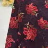 Tela estampada Xiangyunsha de rayón, grande y floral estilo chino, para vestidos cheongsam de mujer y prendas Hanfu estampadas de primavera y verano