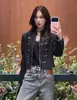 En Stock Edición Nan You 26 Principios de Otoño A~Wu Qianyu Mismo Estilo Estilo Europeo Cardigan de Botones Chaqueta Estilo Napoleón Abrigo