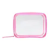Bolsa de Cosméticos de Viaje Transparente con Cremallera de PVC, Bolsa de Almacenamiento Impermeable Grande de Capacidad Personalizada