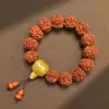 Xizang King Kong Bodhi Wen Pulseira de Contas Sementes de Bodhi Naturais 20mm Rosário de Contas de Buda Pulseira Estilo Nacional Barraca Atacado Masculino