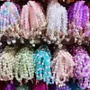 Pulseiras de Pérola da Moda com Vários Estilos, Pulseiras Elásticas de Pedras Naturais, Pulseiras com Pingentes para Estudantes, Itens Atacado de Lojas de Dólar e Duas Moedas