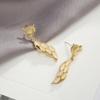 Aguja de Plata S925 Nuevo Corea del Sur Dongdaemun Aretes Zorro Temperamento Joker Personalidad Piedra Ojo de Gato Aretes Diamante 856X