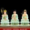 Las Tres Santas Estatuas de Buda de Saha están dedicadas al Salón Completo Familiar de Adornos de Buda Guanyin Ksitigarbha Bodhisattva Sakyamuni Buda Maitreya