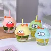 Nueva Taza de Agua Dundun, Taza Mini Portátil Linda con Tapa, Vaso con Popote, Pequeño Regalo para Eventos, Taza para Beber Agua y Té