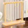Soporte de Exhibición para Joyería, Estante de Almacenamiento para Collares, Colgador de Joyería, Soporte de Exhibición para Relojes y Pulseras, Soporte de Madera para Colgantes, Pulseras y Bolsitas